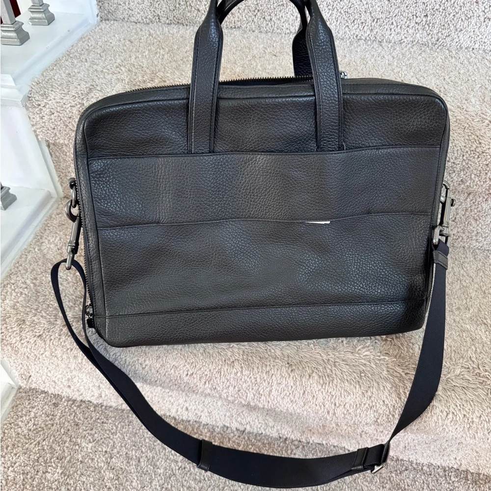 NWT Coach Hamilton Leather Briefcase Men's Business Bag Genuine Black F27617